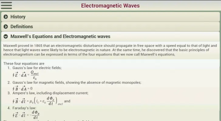 Physics Notes android App screenshot 0