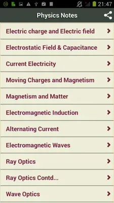 Physics Notes android App screenshot 6